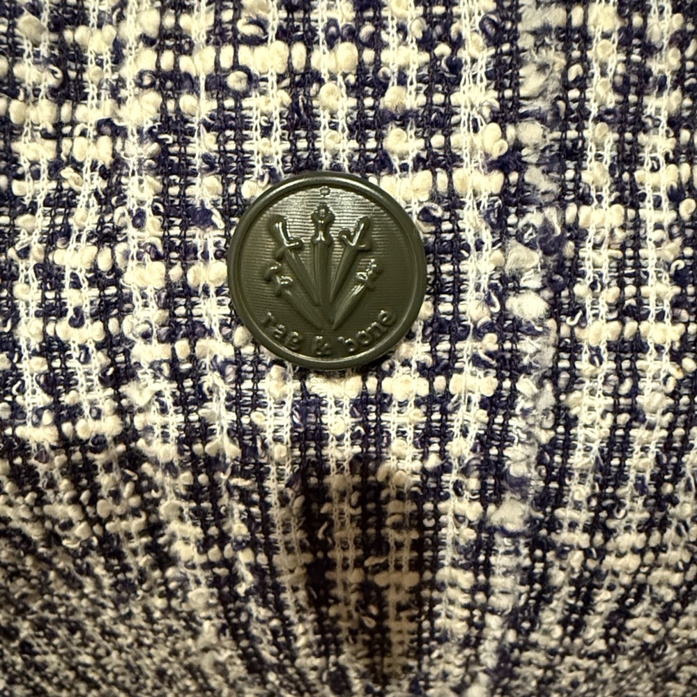 rag & bone Navy and White Tweed Blazer - Picture 7 of 8
